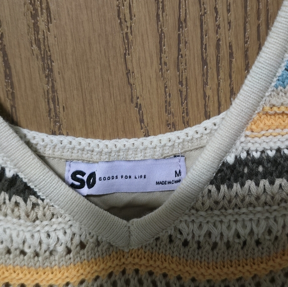 SO Striped Knit Maxi Dress - Cream, Orange, and Gray - Picture 4 of 5